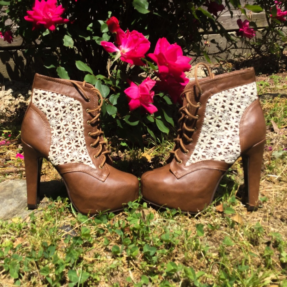 Leather booties